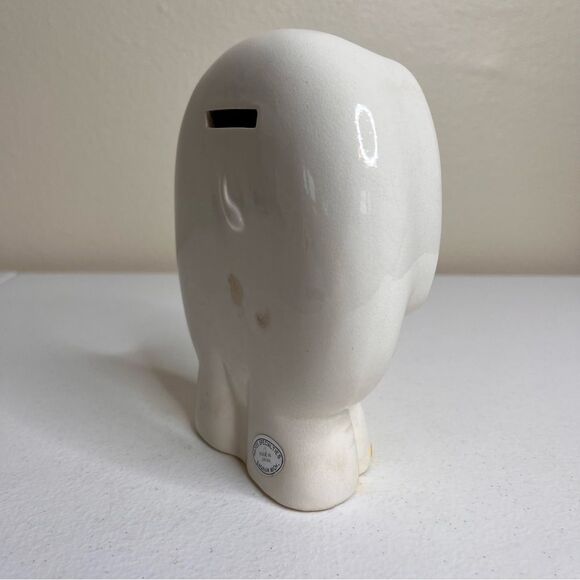 Vintage Hayes Specialties Elephant Bank Stopper Yellow Polka Dots Made In Japan - Picture 3 of 16